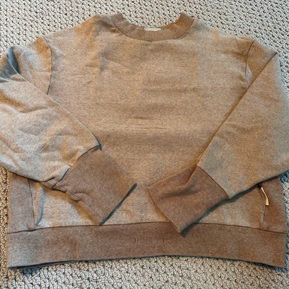 Varley Light Brown Crew Neck Sweater